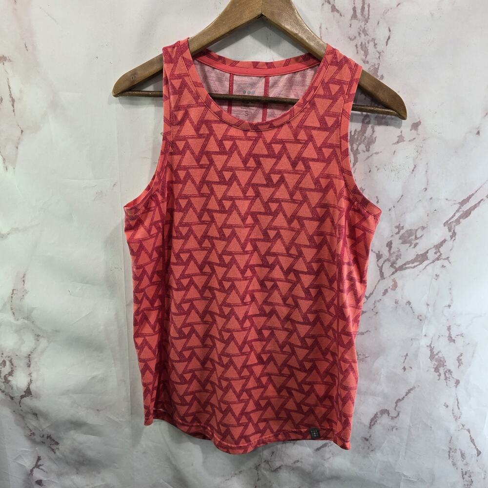 Title Nine Tank Top Womens Small Pink Vibe Shirt Wicking Performance Triangle